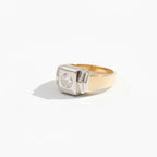 Art déco - Bague 2 ors - Diamant 0,50 carat