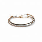 Trilogie de bracelets - Or Rose et Or Blanc - Diamants