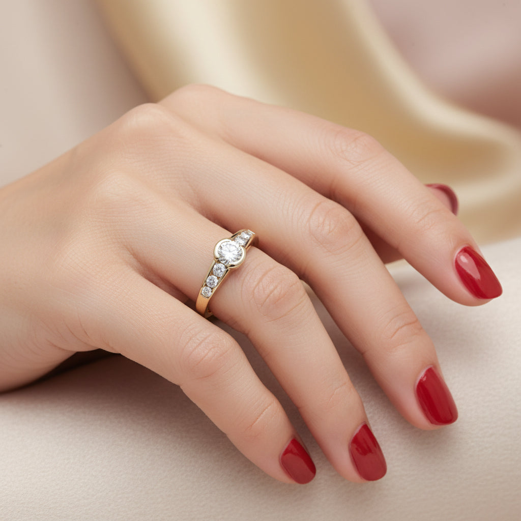 Bague - Or jaune - Diamants 0,55 carat