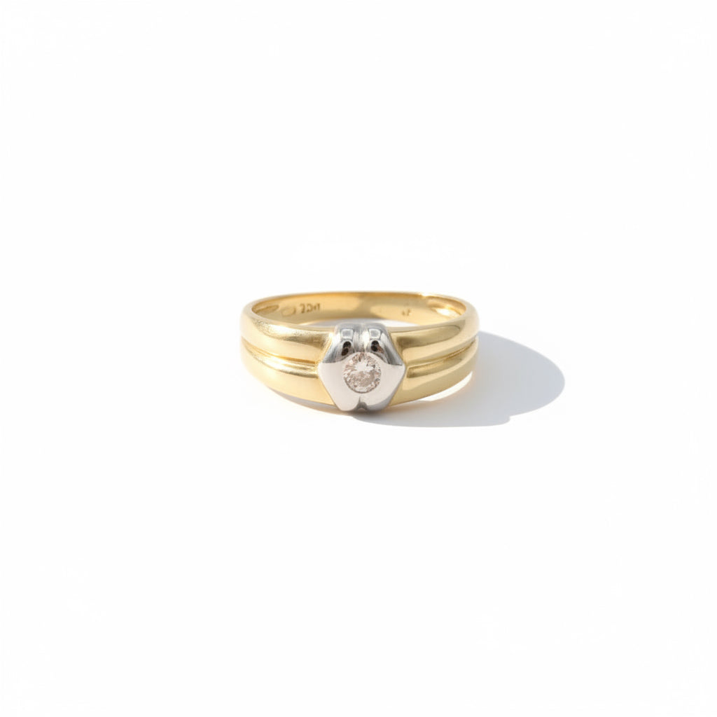 Bague Vintage - 2 ors - Diamant