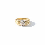 Bague Vintage - 2 ors - Diamant