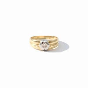 Bague Vintage - 2 ors - Diamant