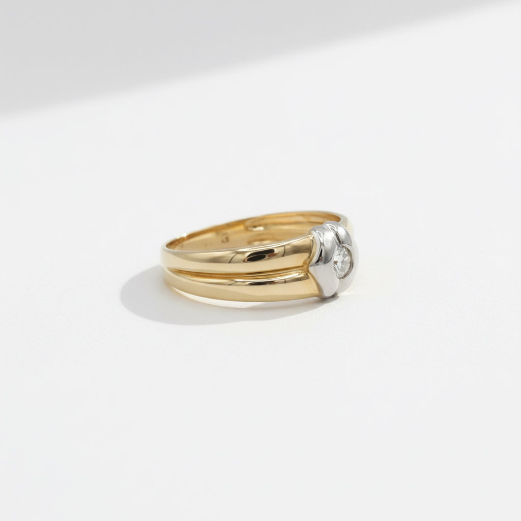 Bague Vintage - 2 ors - Diamant