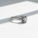 Bague Taille Ancienne - Or blanc - Diamant 0,20 carat