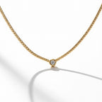 A. Roure - Collier Maille Anglaise  - Or jaune - Diamant