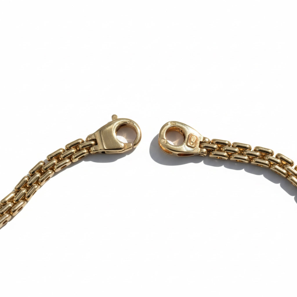 Collier - Or jaune - Saphir et diamants