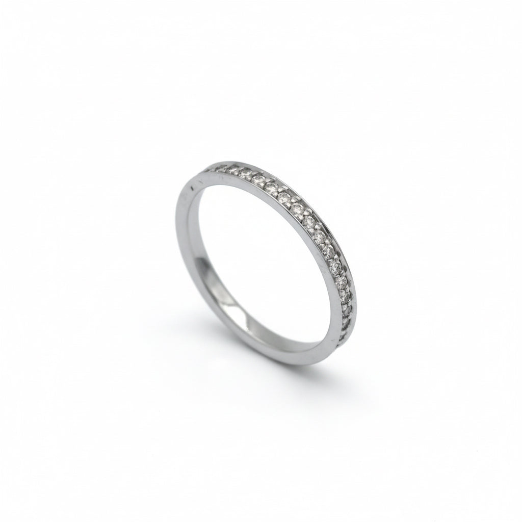 Bague Tour complet - Or blanc - Diamants