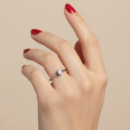 Bague - Or blanc - Diamant