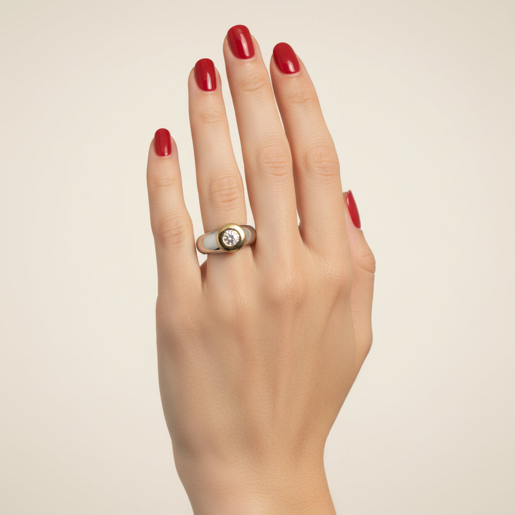 Two Gold and Diamond Ring