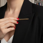 Mellerio - Broche Maille gourmette - Or jaune