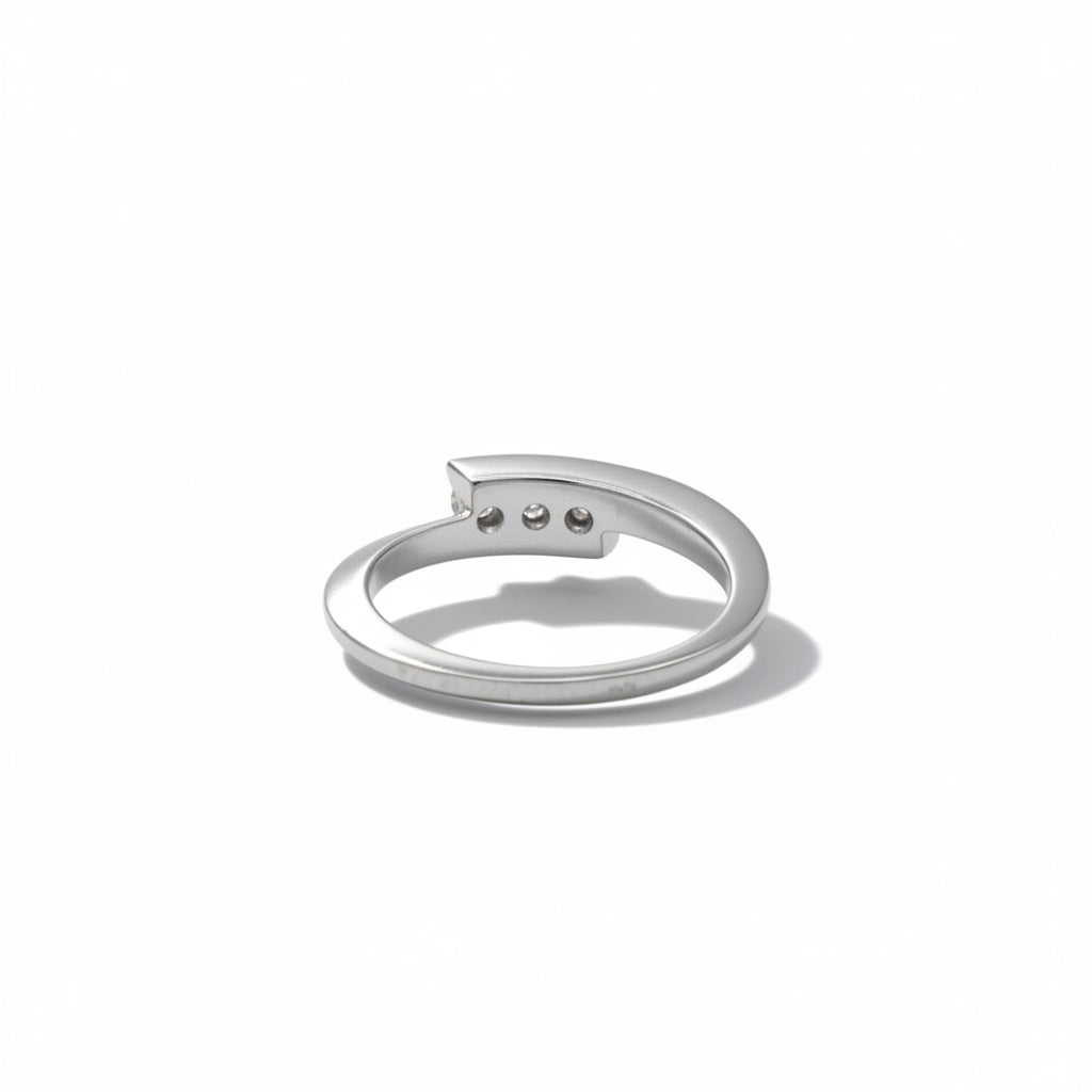 Garel - Bague Trilogie Diamants - Or blanc