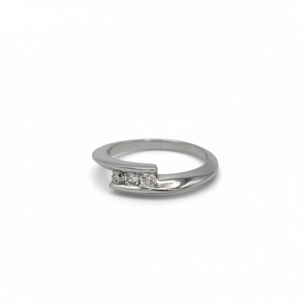 Garel - Bague Trilogie Diamants - Or blanc