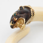 Bracelet Jonc Animalier - Ivoire - Or jaune