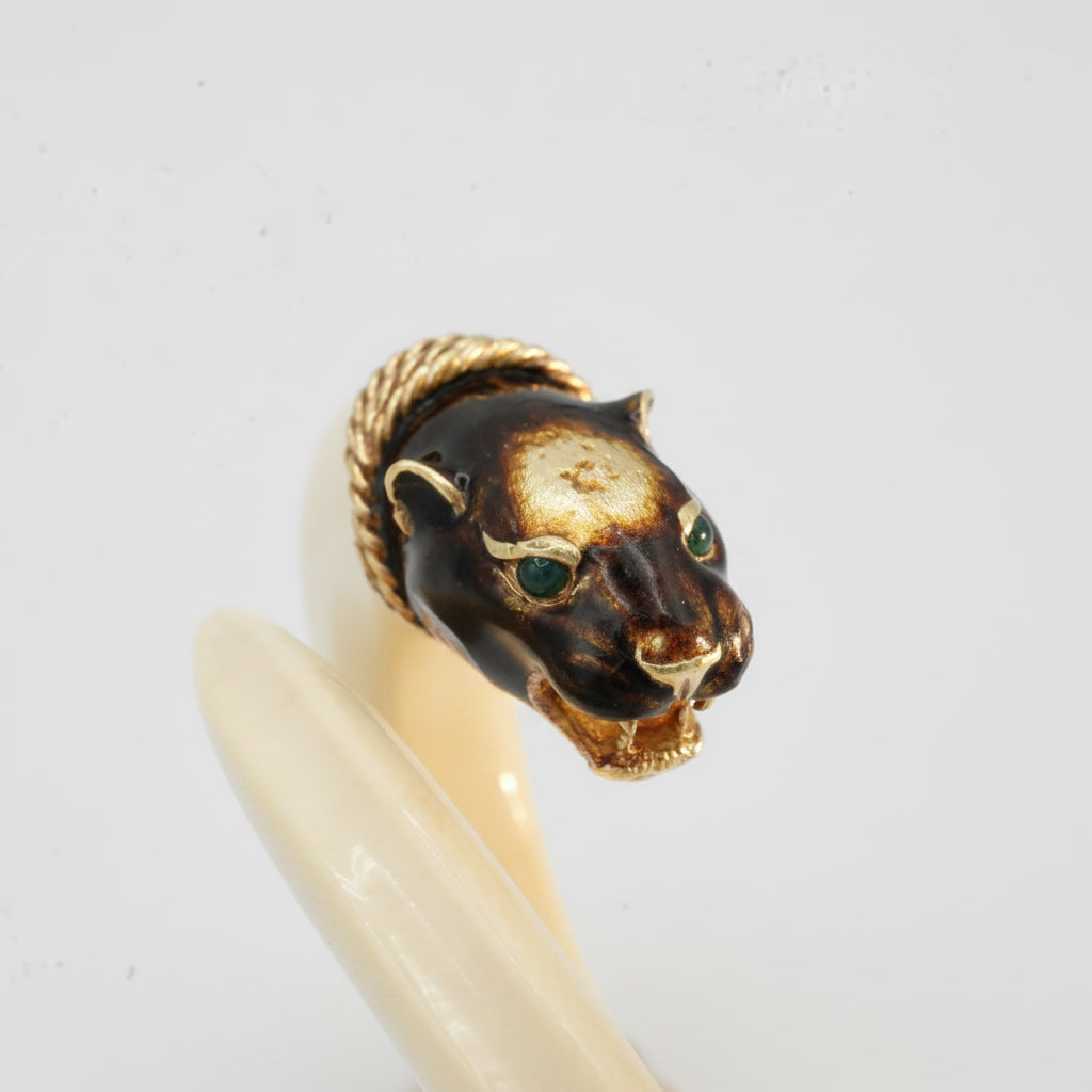 Bracelet Jonc Animalier - Ivoire - Or jaune
