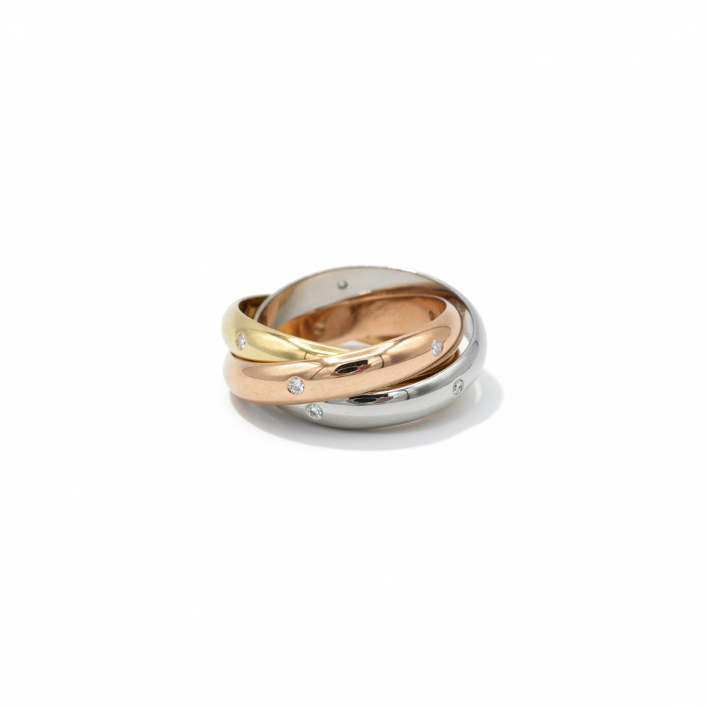 Cartier - Bague Trinity - 3 Ors et Diamants