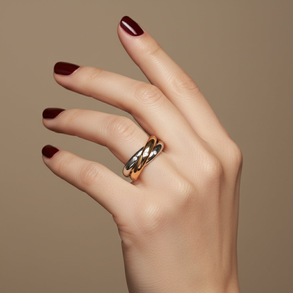 Cartier - Bague Trinity - 3 Ors et Diamants
