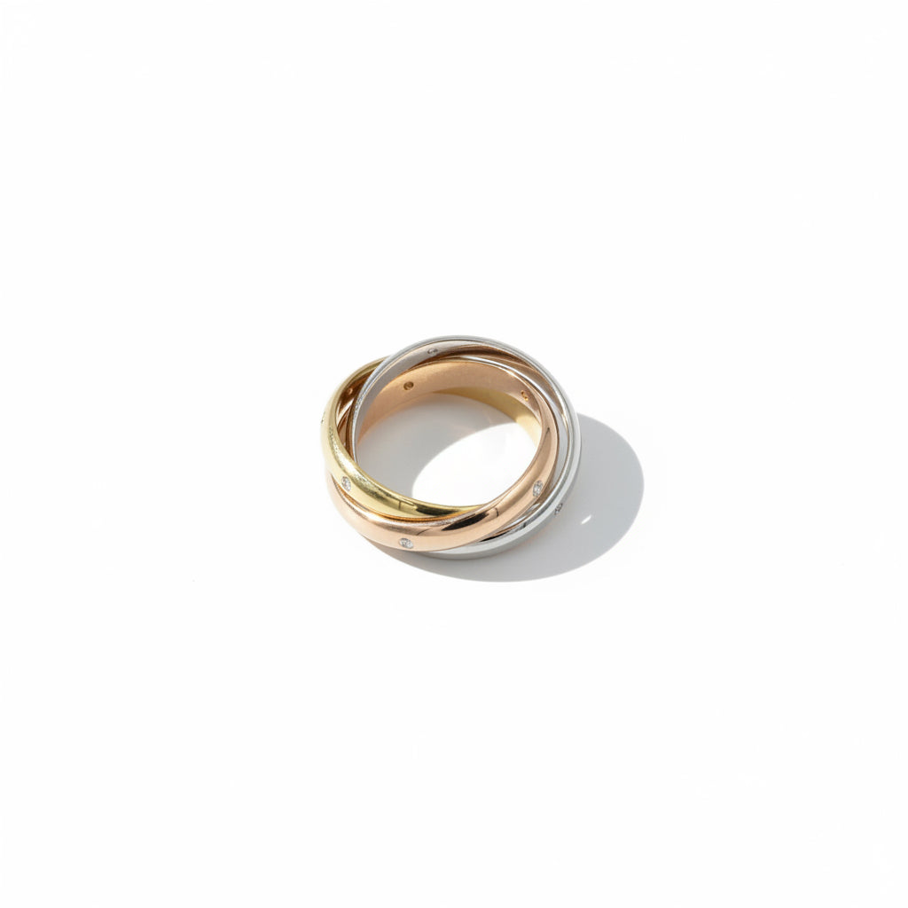 Cartier - Bague Trinity - 3 Ors et Diamants
