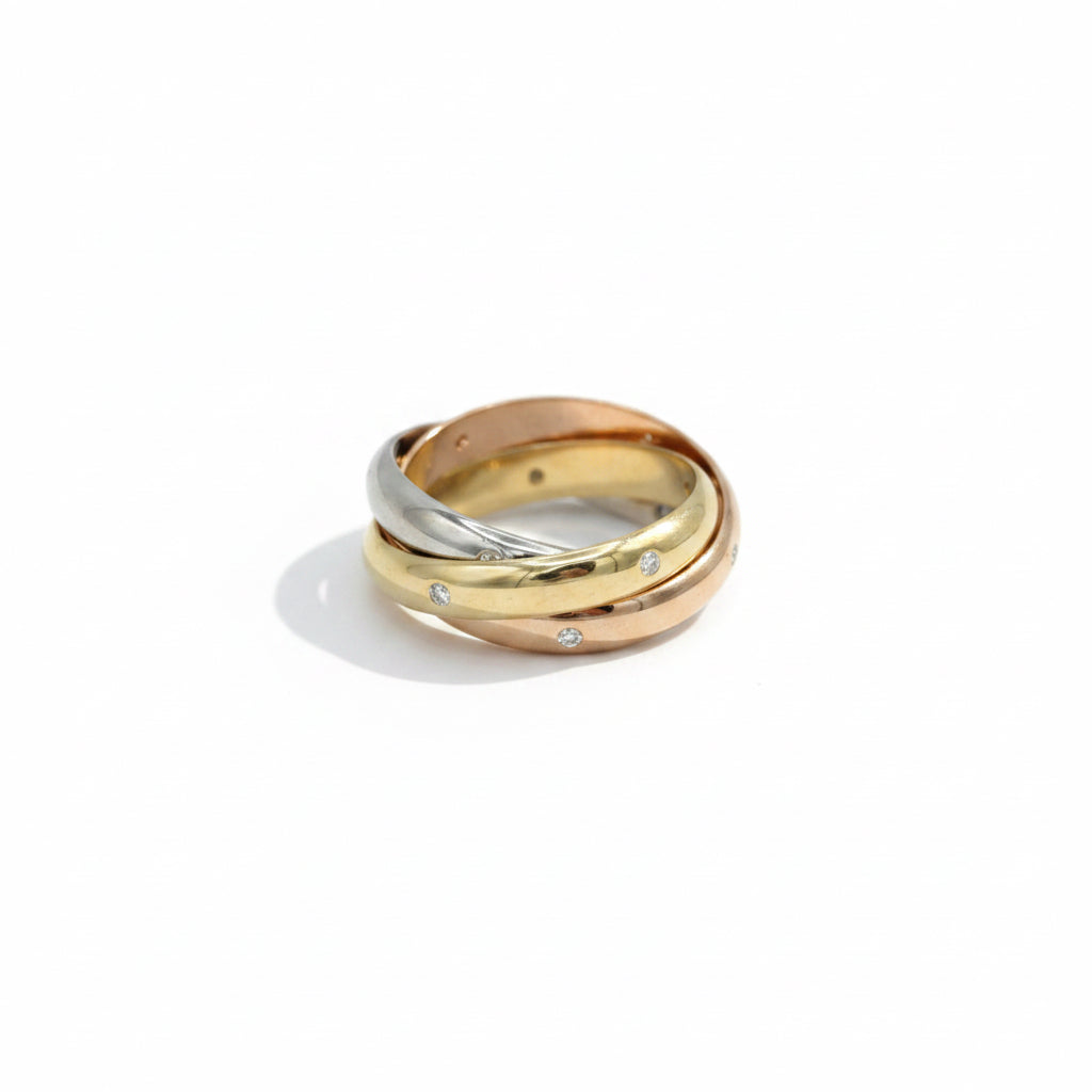 Cartier - Bague Trinity - 3 Ors et Diamants