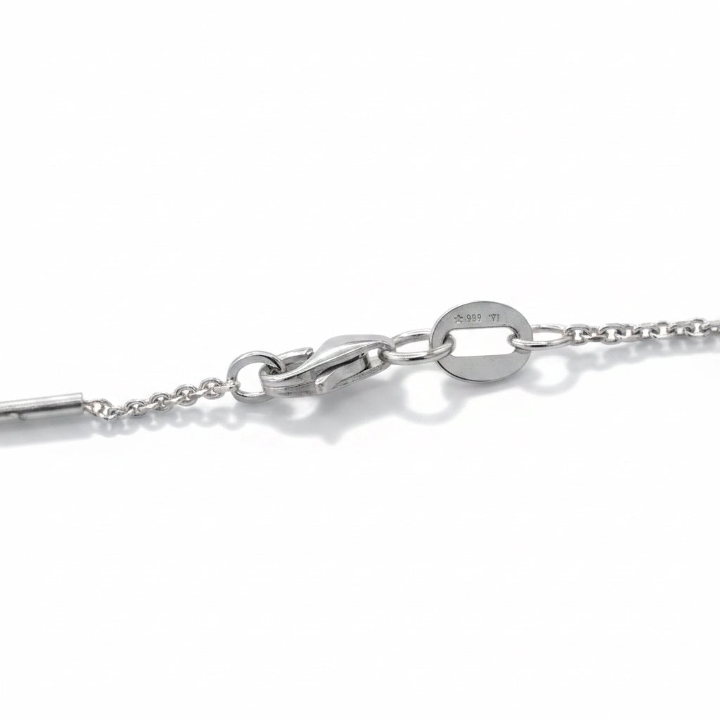 Art Déco - Collier pendentif - Platine - Diamants