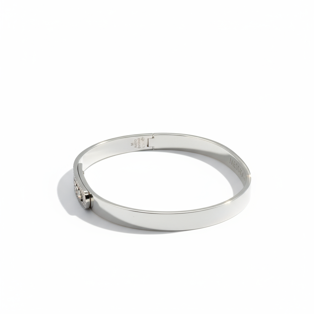 MESSIKA - Bangle Move Noa PM Semi Pavé - Or Blanc