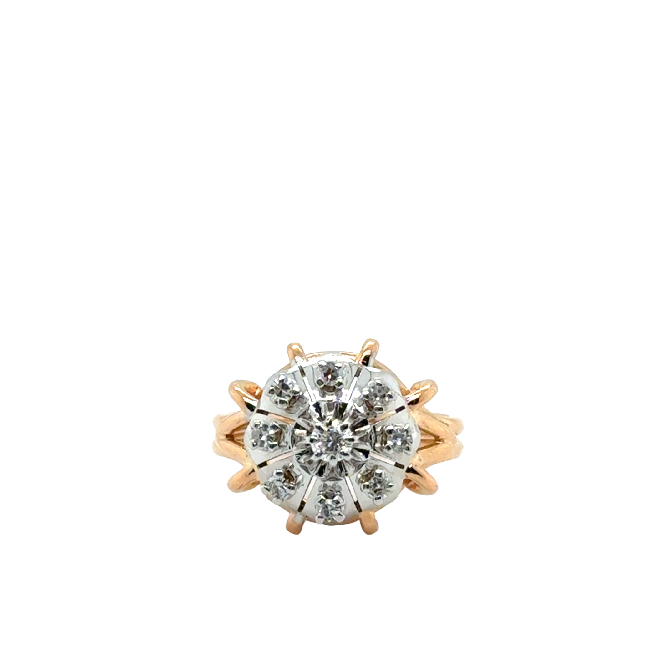 Bague Vintage - Marguerite - Deux ors et Diamants