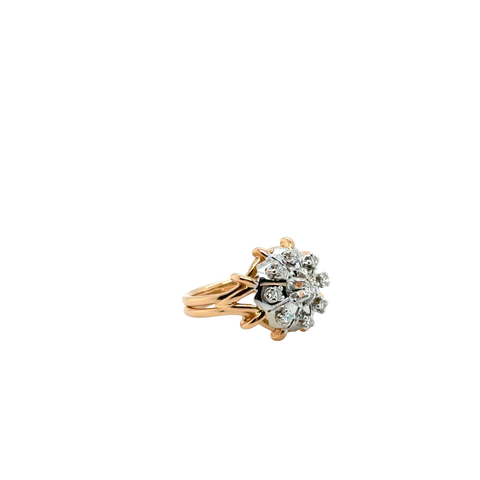 Bague Vintage - Marguerite - Deux ors et Diamants