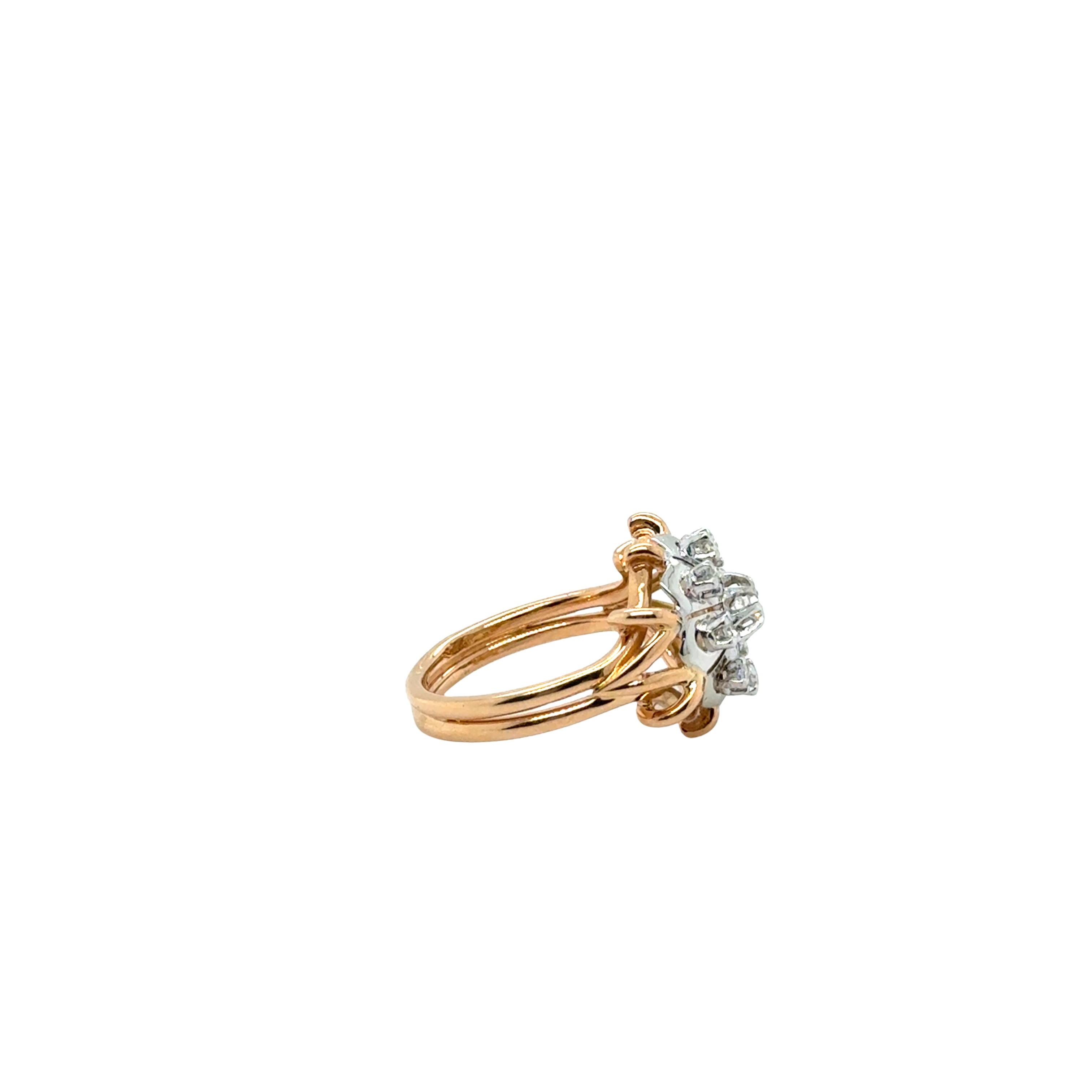 Bague Vintage - Marguerite - Deux ors et Diamants