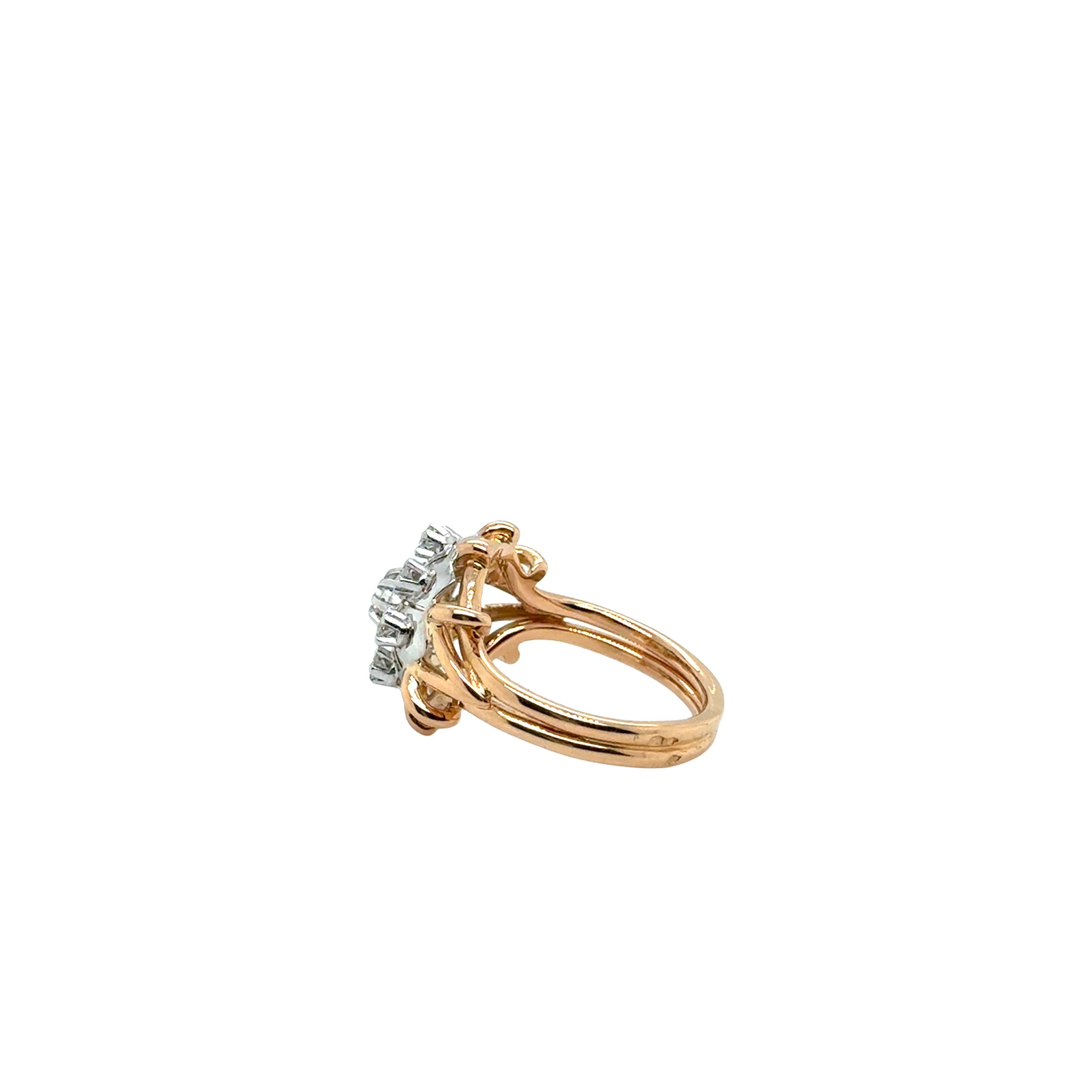 Bague Vintage - Marguerite - Deux ors et Diamants