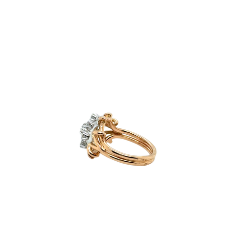 Bague Vintage - Marguerite - Deux ors et Diamants
