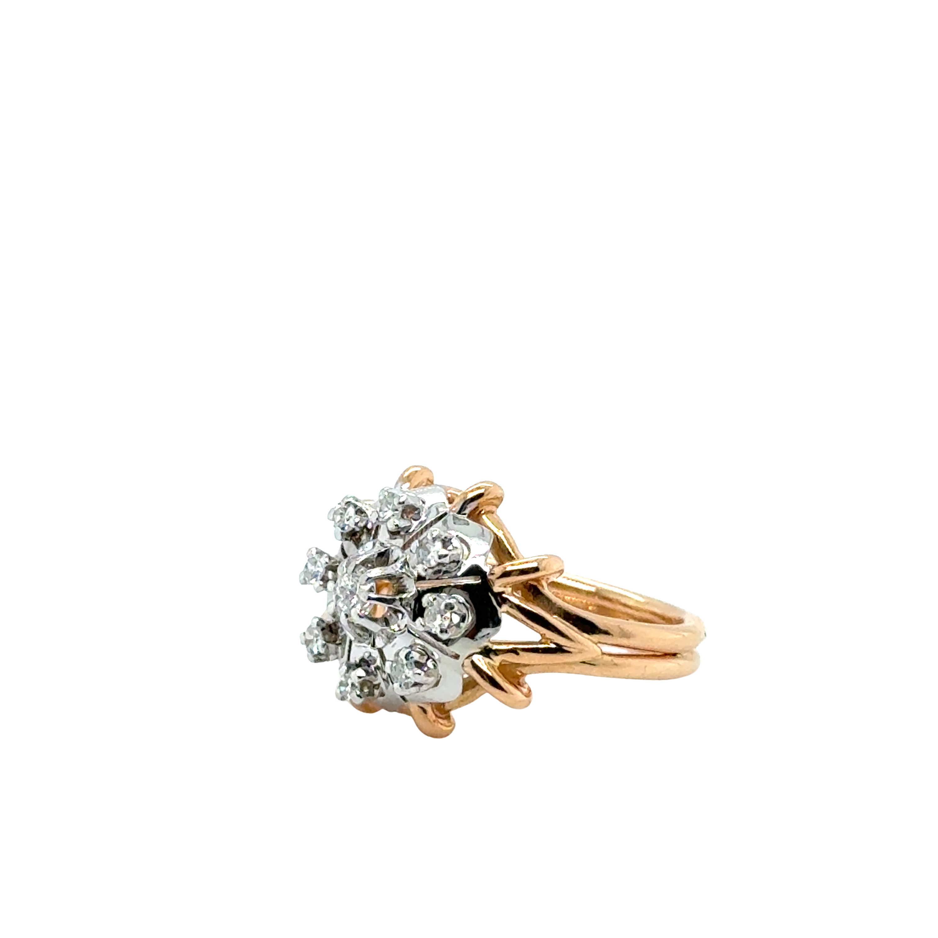 Bague Vintage - Marguerite - Deux ors et Diamants