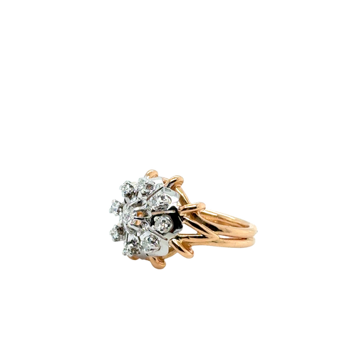 Bague Vintage - Marguerite - Deux ors et Diamants