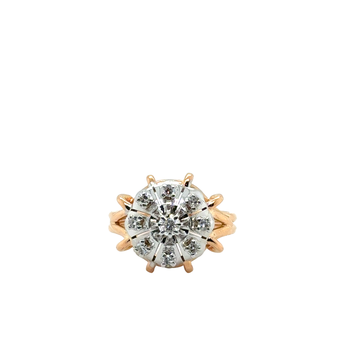 Bague Vintage - Marguerite - Deux ors et Diamants