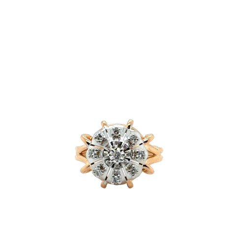 Bague Vintage - Marguerite - Deux ors et Diamants
