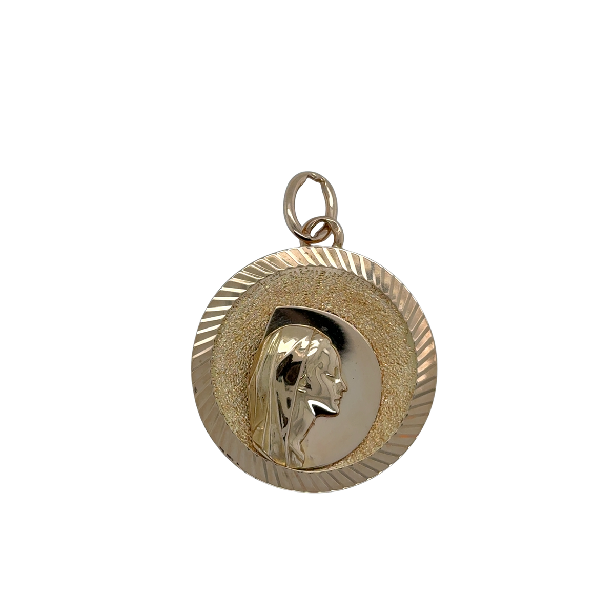 Médaille Pendentif - Sainte Vierge - Or Jaune