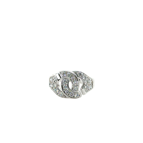 DINH VAN - Bague « Menottes » Moyen Modèle - Or blanc et Diamants