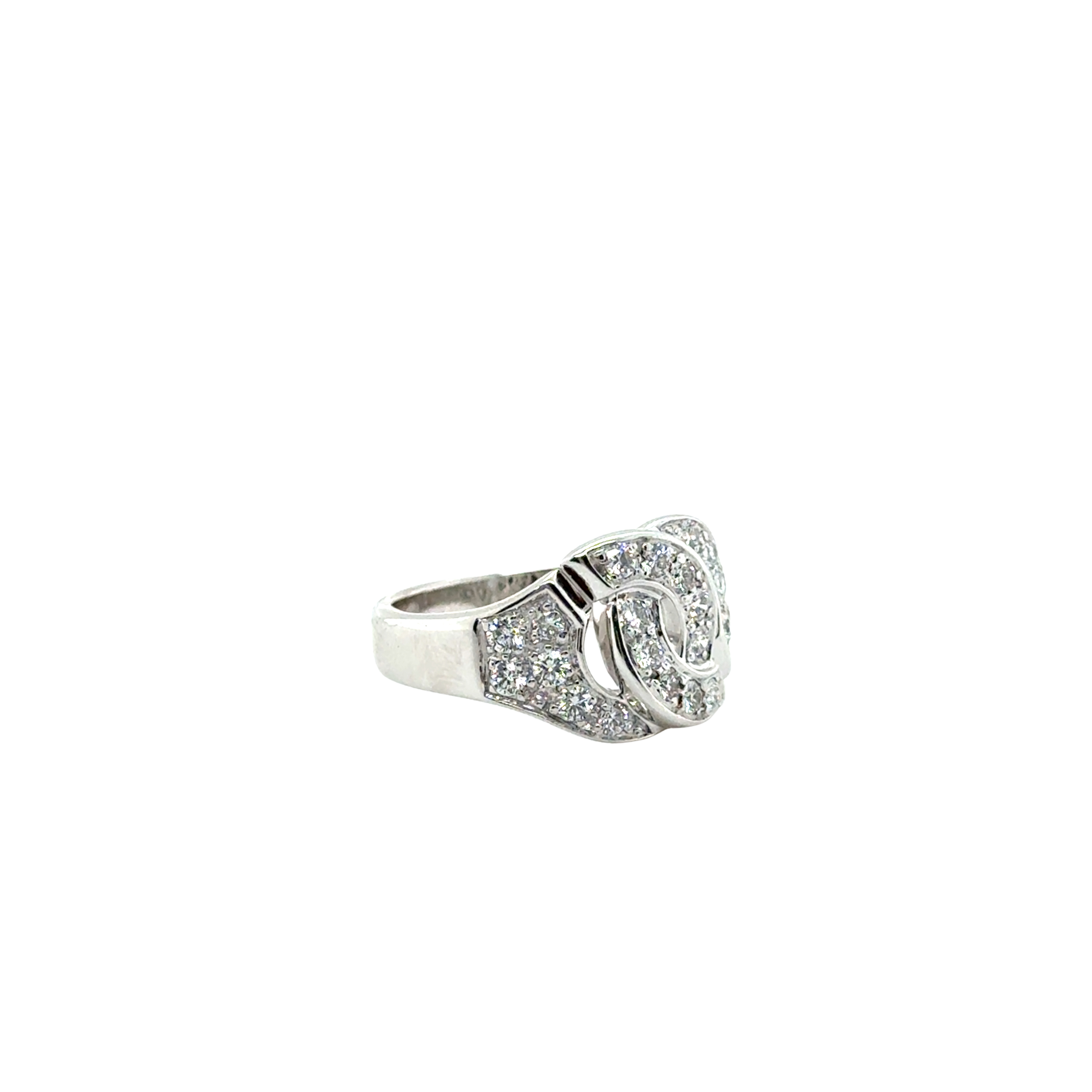 DINH VAN - Bague « Menottes » Moyen Modèle - Or blanc et Diamants