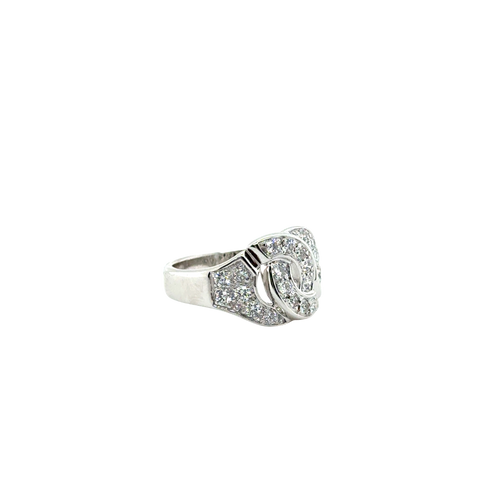 DINH VAN - Bague « Menottes » Moyen Modèle - Or blanc et Diamants