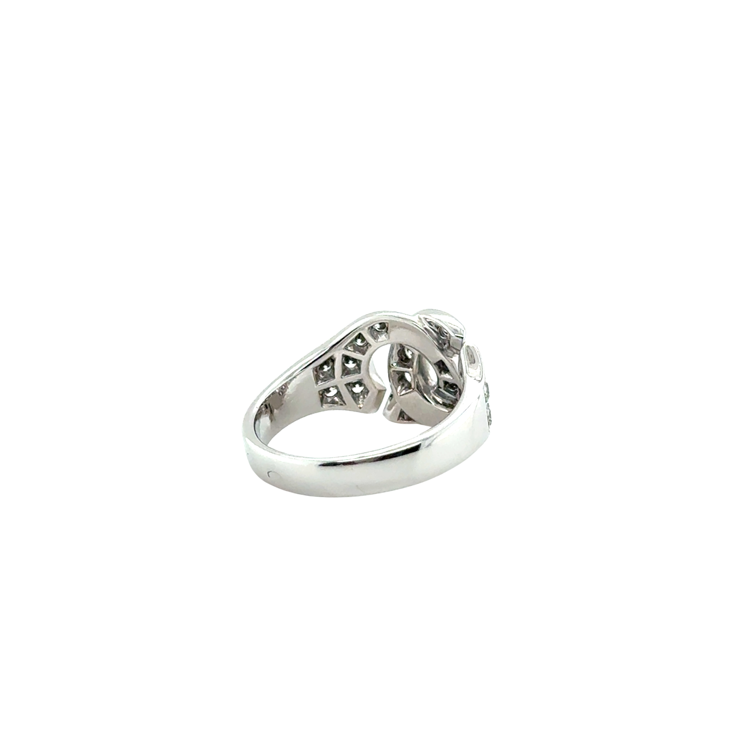 DINH VAN - Bague « Menottes » Moyen Modèle - Or blanc et Diamants