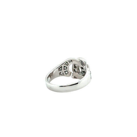 DINH VAN - Bague « Menottes » Moyen Modèle - Or blanc et Diamants