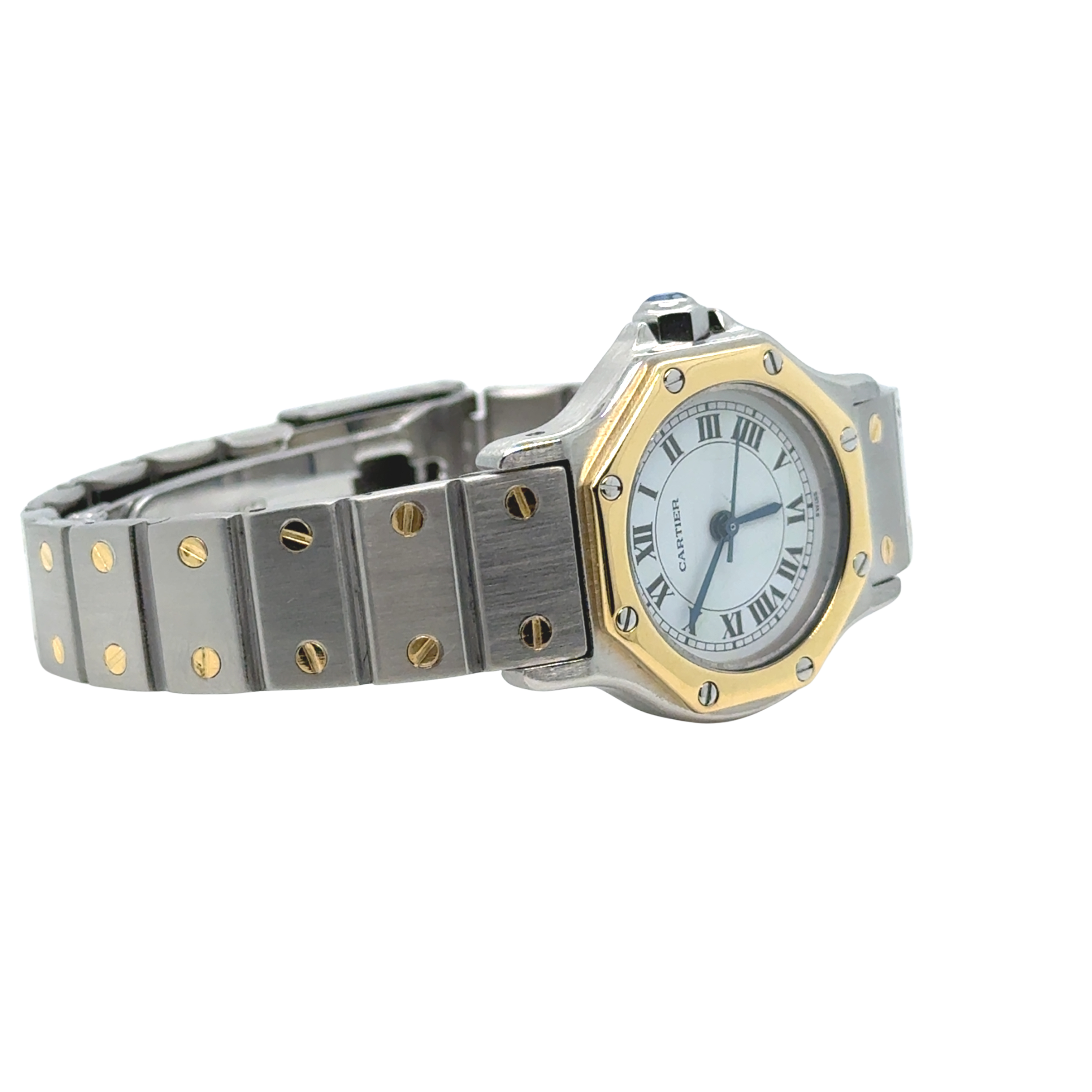 Cartier - Santos Octagonal Watch - Gold and Steel