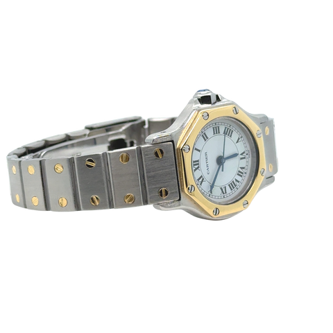 Cartier - Santos Octagonal Watch - Gold and Steel