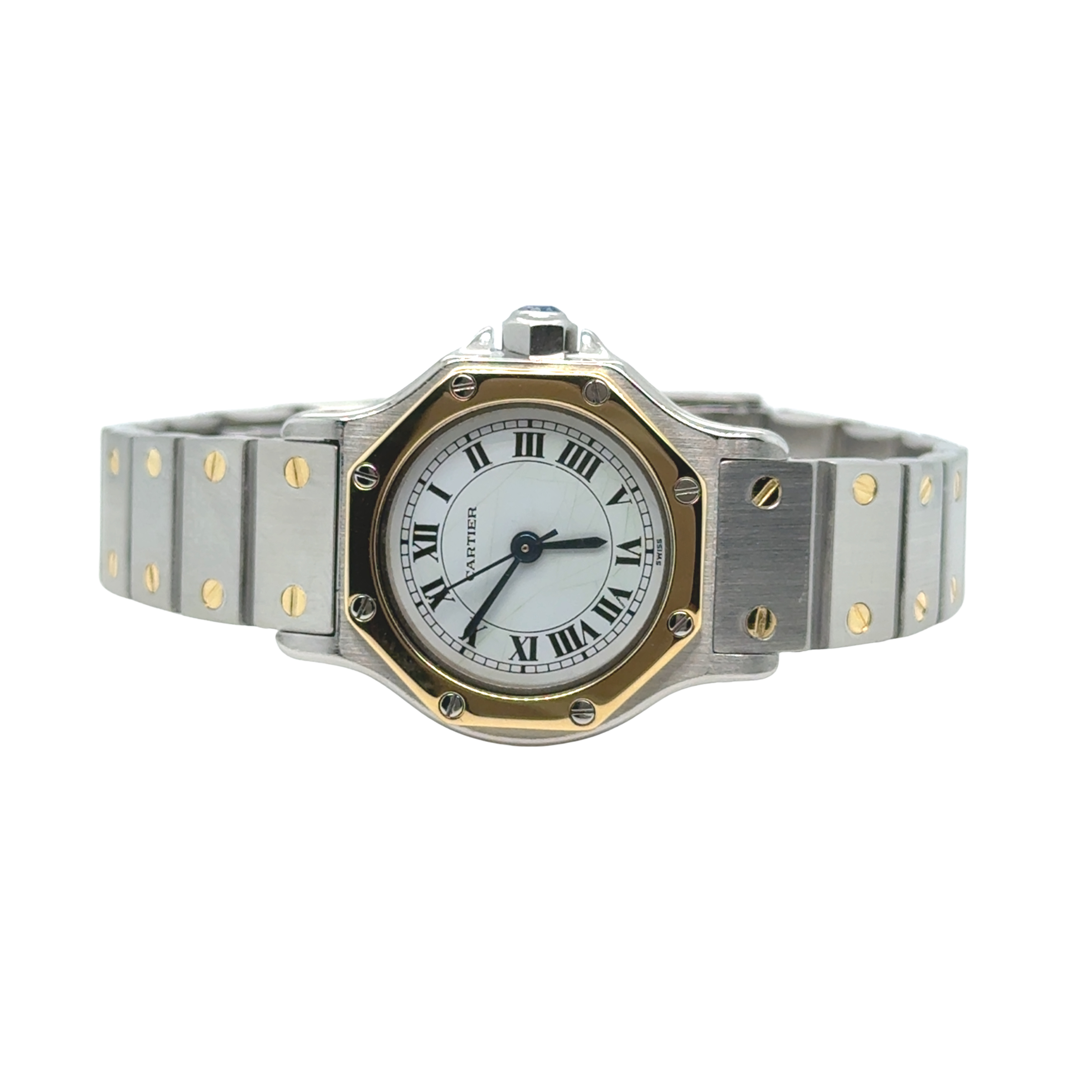 Cartier - Santos Octagonal Watch - Gold and Steel