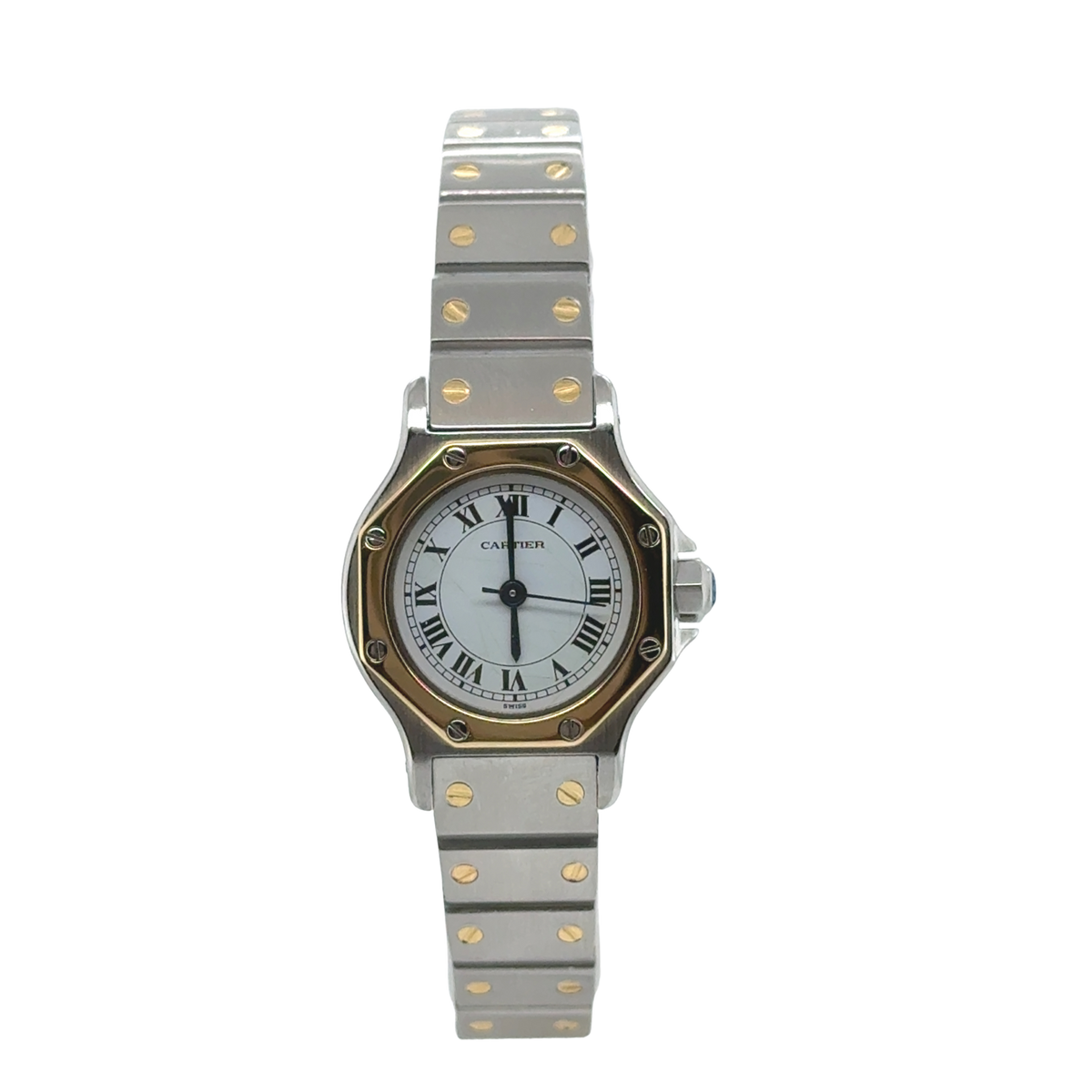 Cartier - Santos Octagonal Watch - Gold and Steel
