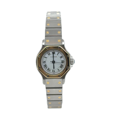 Cartier - Santos Octagonal Watch - Gold and Steel