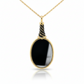 Vintage - Mirror Pendant - Yellow Gold
