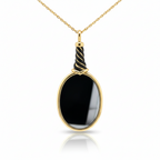 Vintage - Mirror Pendant - Yellow Gold