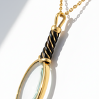 Vintage - Mirror Pendant - Yellow Gold