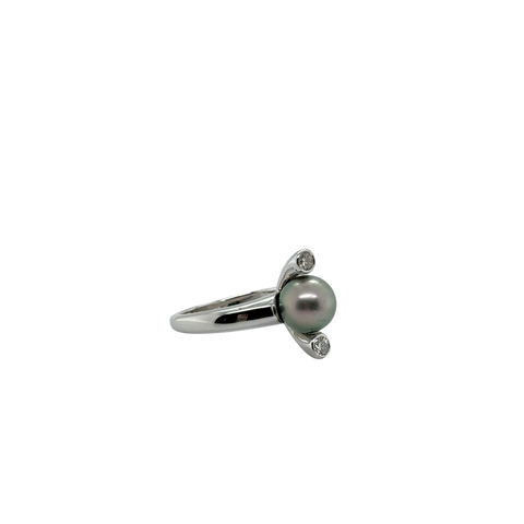 Bague Or Blanc - Perles de Tahiti et Diamants