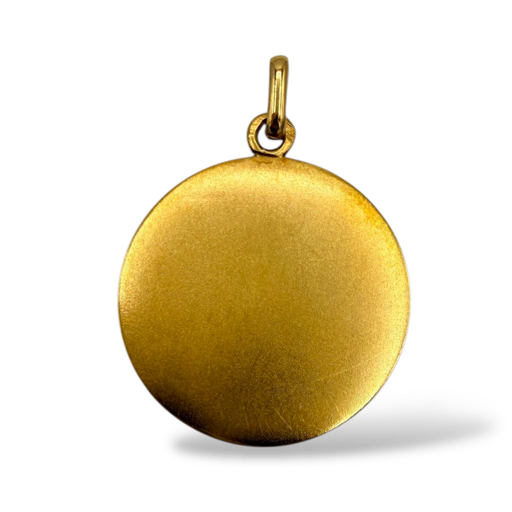 Augis - Médaille Religieuse Vintage - Or jaune - Vierge Marie