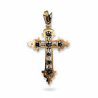 Croix Mistralienne - Or Rose et Argent - Diamants